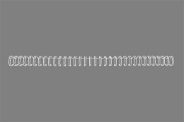 Spirál, fém, 3:1, 6 mm, 55 lap, GBC "WireBind", fehér